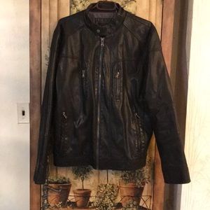 Calvin Klein Men’s Faux Leather Jacket